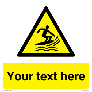 Custom Warning surf craft area